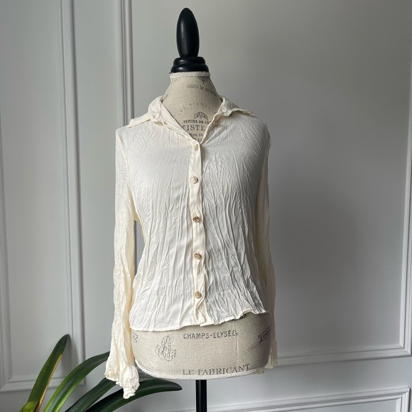 Zara wrinkled button down shirt - Picture 1 of 6